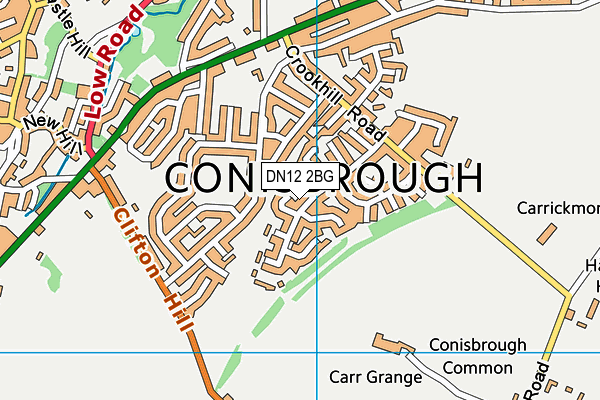 DN12 2BG map - OS VectorMap District (Ordnance Survey)