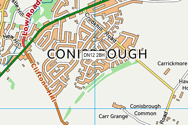 DN12 2BH map - OS VectorMap District (Ordnance Survey)