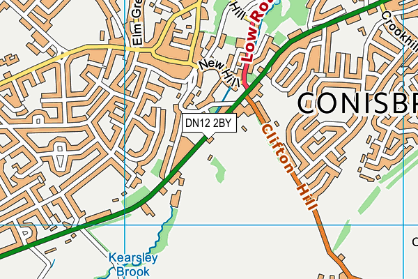 DN12 2BY map - OS VectorMap District (Ordnance Survey)