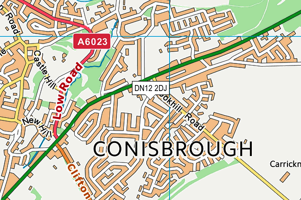 DN12 2DJ map - OS VectorMap District (Ordnance Survey)