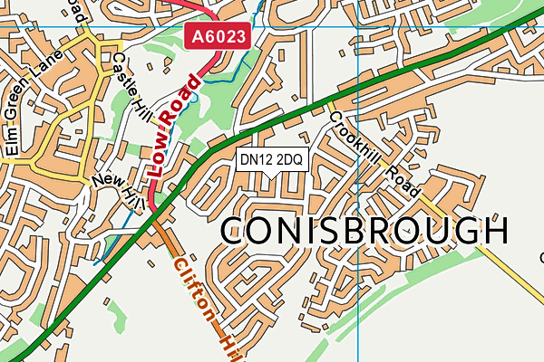 DN12 2DQ map - OS VectorMap District (Ordnance Survey)