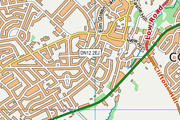 DN12 2EJ map - OS VectorMap District (Ordnance Survey)