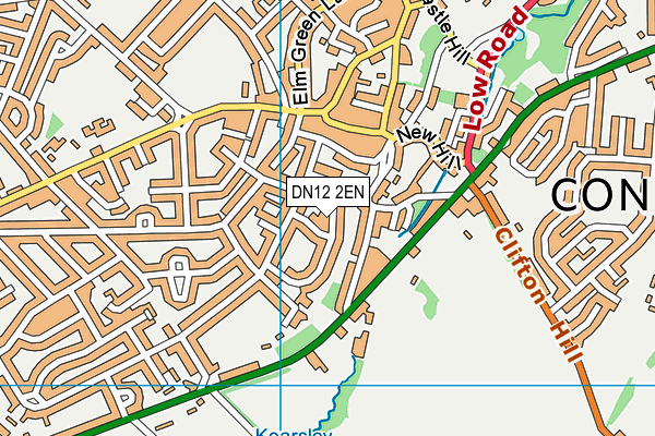 DN12 2EN map - OS VectorMap District (Ordnance Survey)