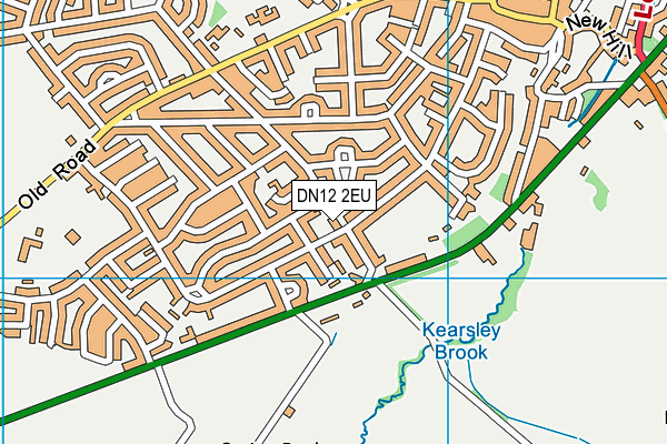 DN12 2EU map - OS VectorMap District (Ordnance Survey)