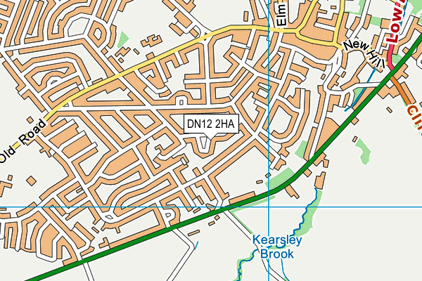 DN12 2HA map - OS VectorMap District (Ordnance Survey)