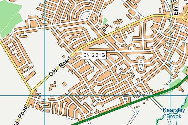 DN12 2HG map - OS VectorMap District (Ordnance Survey)