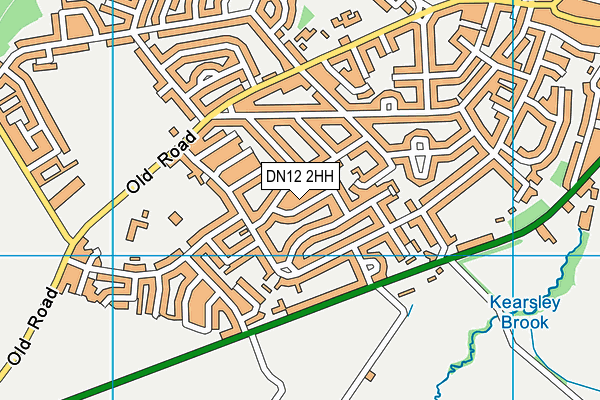 DN12 2HH map - OS VectorMap District (Ordnance Survey)