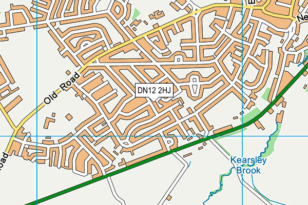 DN12 2HJ map - OS VectorMap District (Ordnance Survey)