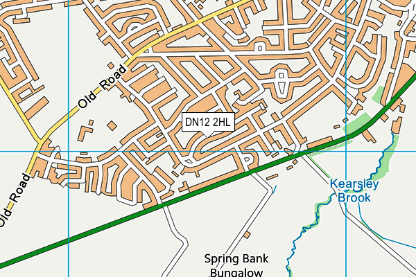 DN12 2HL map - OS VectorMap District (Ordnance Survey)