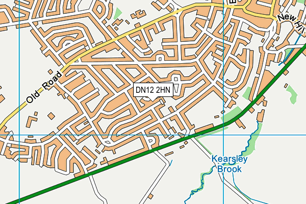 DN12 2HN map - OS VectorMap District (Ordnance Survey)