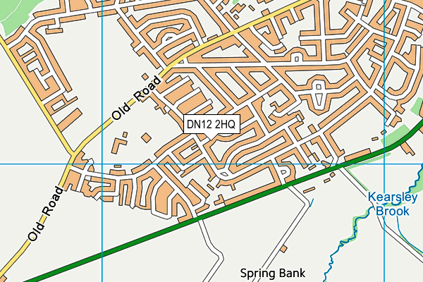 DN12 2HQ map - OS VectorMap District (Ordnance Survey)
