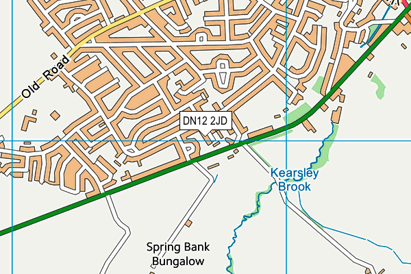 DN12 2JD map - OS VectorMap District (Ordnance Survey)