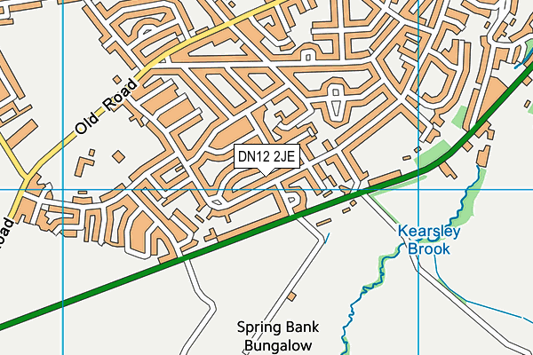 DN12 2JE map - OS VectorMap District (Ordnance Survey)