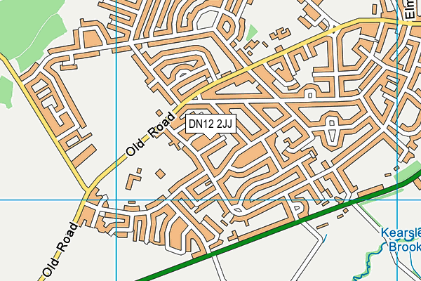 DN12 2JJ map - OS VectorMap District (Ordnance Survey)