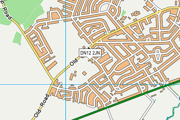 DN12 2JN map - OS VectorMap District (Ordnance Survey)