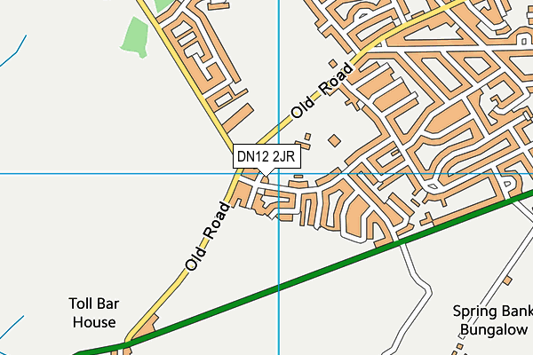 DN12 2JR map - OS VectorMap District (Ordnance Survey)