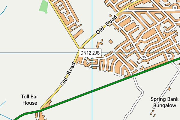 DN12 2JS map - OS VectorMap District (Ordnance Survey)