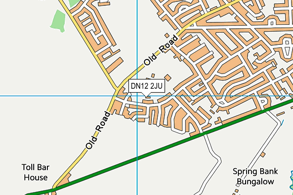DN12 2JU map - OS VectorMap District (Ordnance Survey)