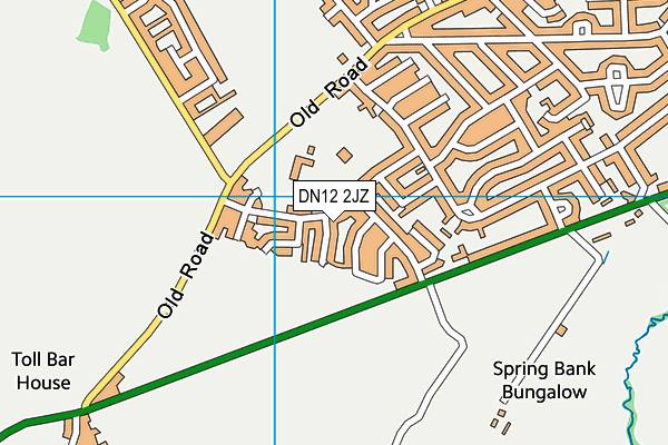 DN12 2JZ map - OS VectorMap District (Ordnance Survey)