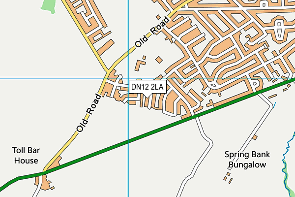 DN12 2LA map - OS VectorMap District (Ordnance Survey)