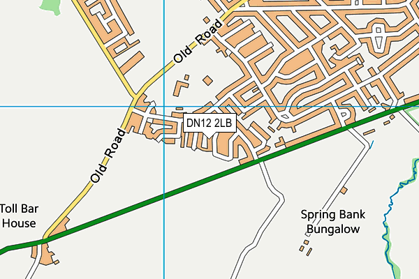 DN12 2LB map - OS VectorMap District (Ordnance Survey)