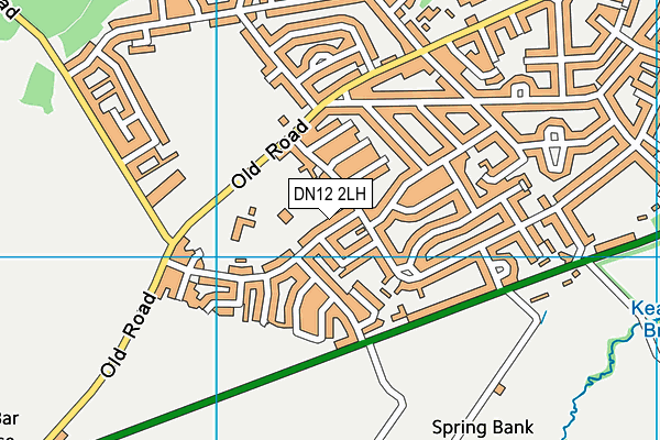 DN12 2LH map - OS VectorMap District (Ordnance Survey)