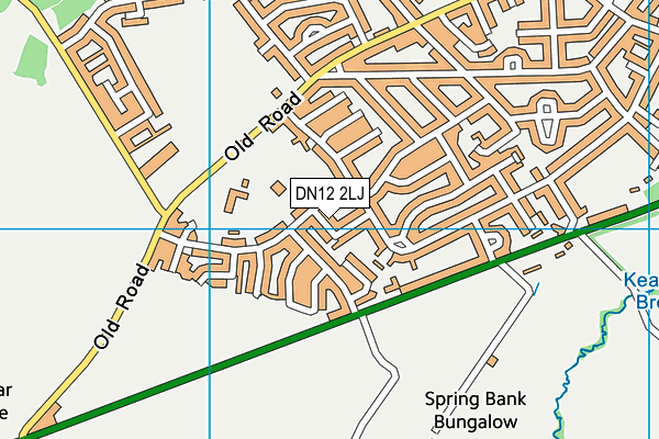 DN12 2LJ map - OS VectorMap District (Ordnance Survey)