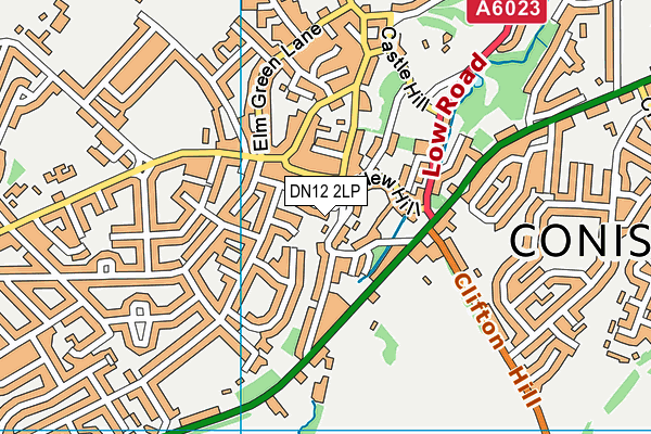 DN12 2LP map - OS VectorMap District (Ordnance Survey)