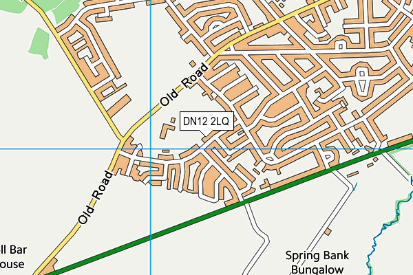 DN12 2LQ map - OS VectorMap District (Ordnance Survey)