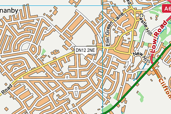 DN12 2NE map - OS VectorMap District (Ordnance Survey)