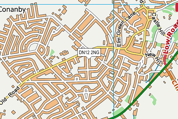 DN12 2NG map - OS VectorMap District (Ordnance Survey)