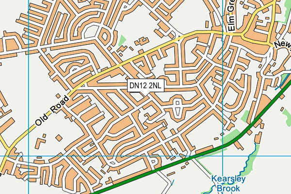 DN12 2NL map - OS VectorMap District (Ordnance Survey)