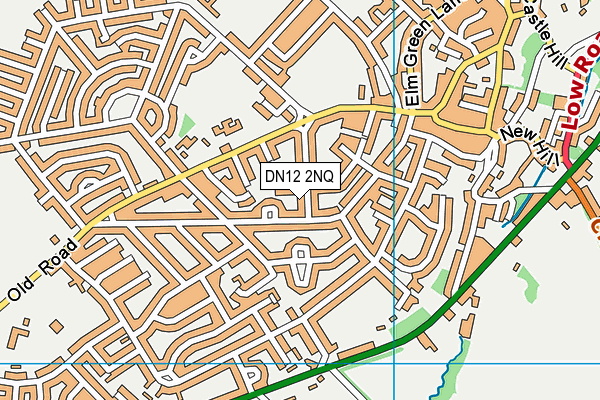 DN12 2NQ map - OS VectorMap District (Ordnance Survey)