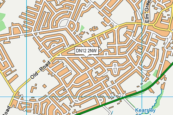 DN12 2NW map - OS VectorMap District (Ordnance Survey)