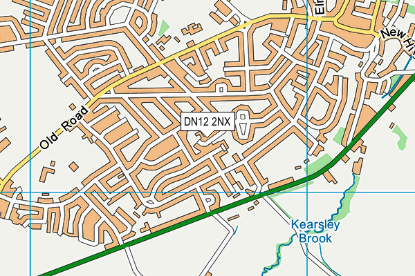 DN12 2NX map - OS VectorMap District (Ordnance Survey)