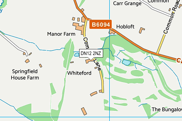 DN12 2NZ map - OS VectorMap District (Ordnance Survey)