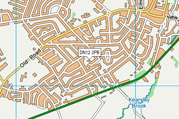 DN12 2PB map - OS VectorMap District (Ordnance Survey)