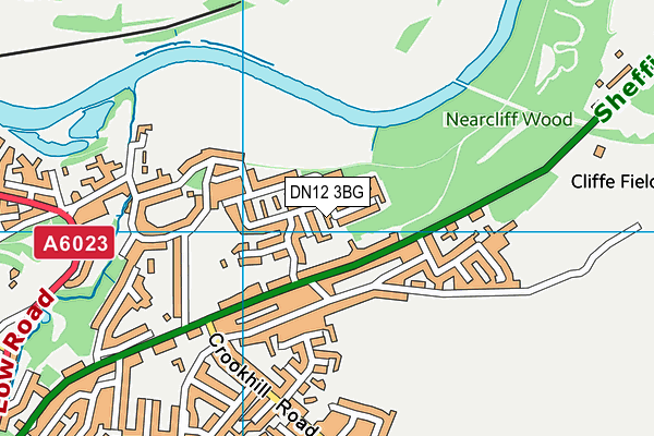 DN12 3BG map - OS VectorMap District (Ordnance Survey)