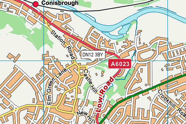 DN12 3BY map - OS VectorMap District (Ordnance Survey)