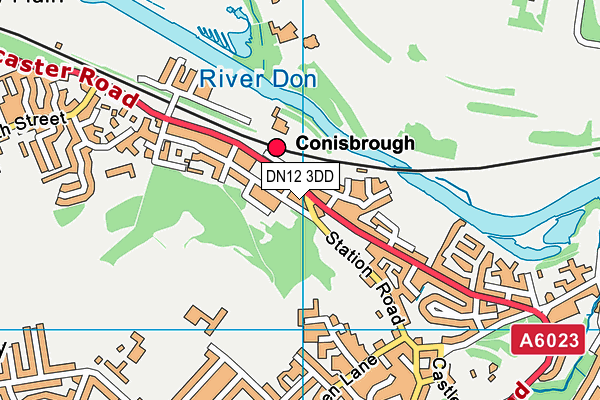 DN12 3DD map - OS VectorMap District (Ordnance Survey)