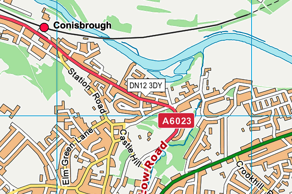 DN12 3DY map - OS VectorMap District (Ordnance Survey)