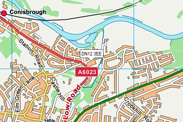 DN12 3EE map - OS VectorMap District (Ordnance Survey)