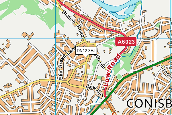 DN12 3HJ map - OS VectorMap District (Ordnance Survey)