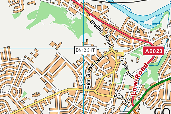 DN12 3HT map - OS VectorMap District (Ordnance Survey)