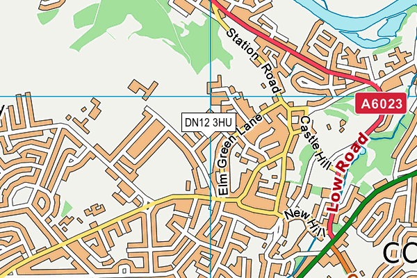 DN12 3HU map - OS VectorMap District (Ordnance Survey)