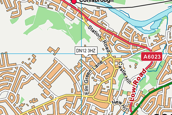 DN12 3HZ map - OS VectorMap District (Ordnance Survey)