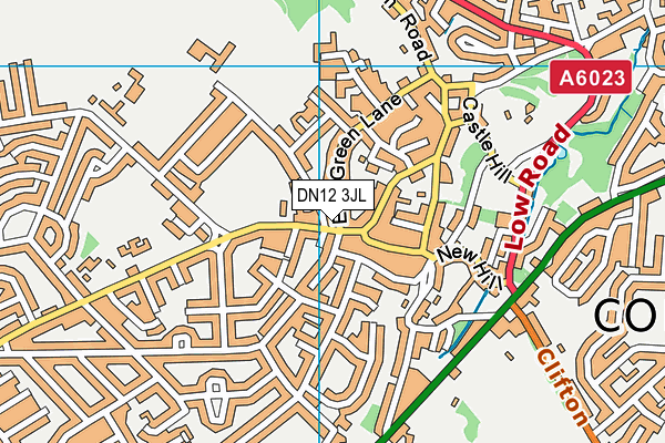 DN12 3JL map - OS VectorMap District (Ordnance Survey)