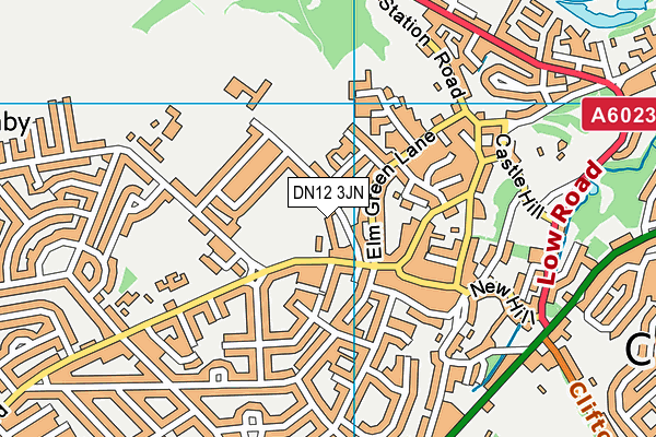 DN12 3JN map - OS VectorMap District (Ordnance Survey)