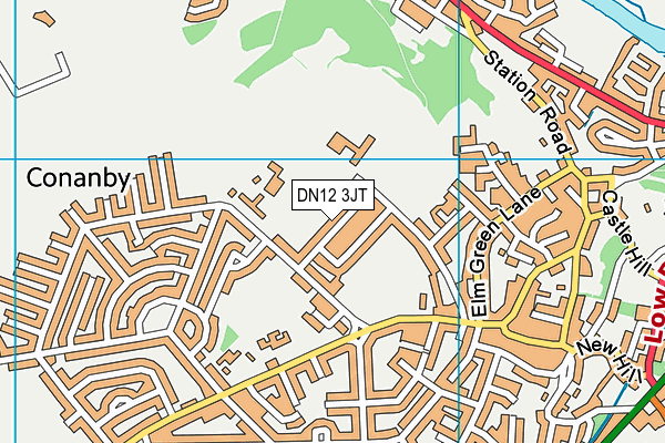 DN12 3JT map - OS VectorMap District (Ordnance Survey)
