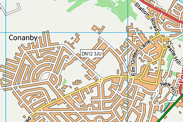 DN12 3JU map - OS VectorMap District (Ordnance Survey)